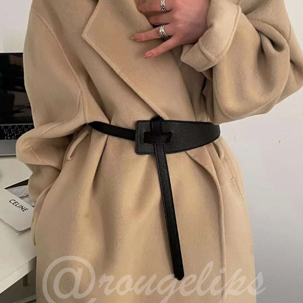 Black Belt Faux Leather PU